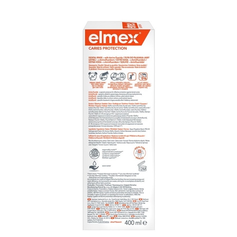 Apa de gura Caries Protection, 400 ml, Elmex Apa de gura Caries Protection, 400 ml, Elmex