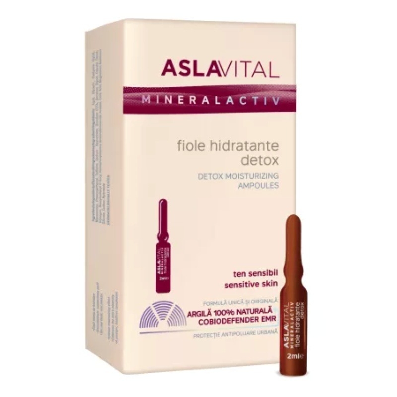 Detox fiole hidratante 2ml, 7 fiole, Aslavital