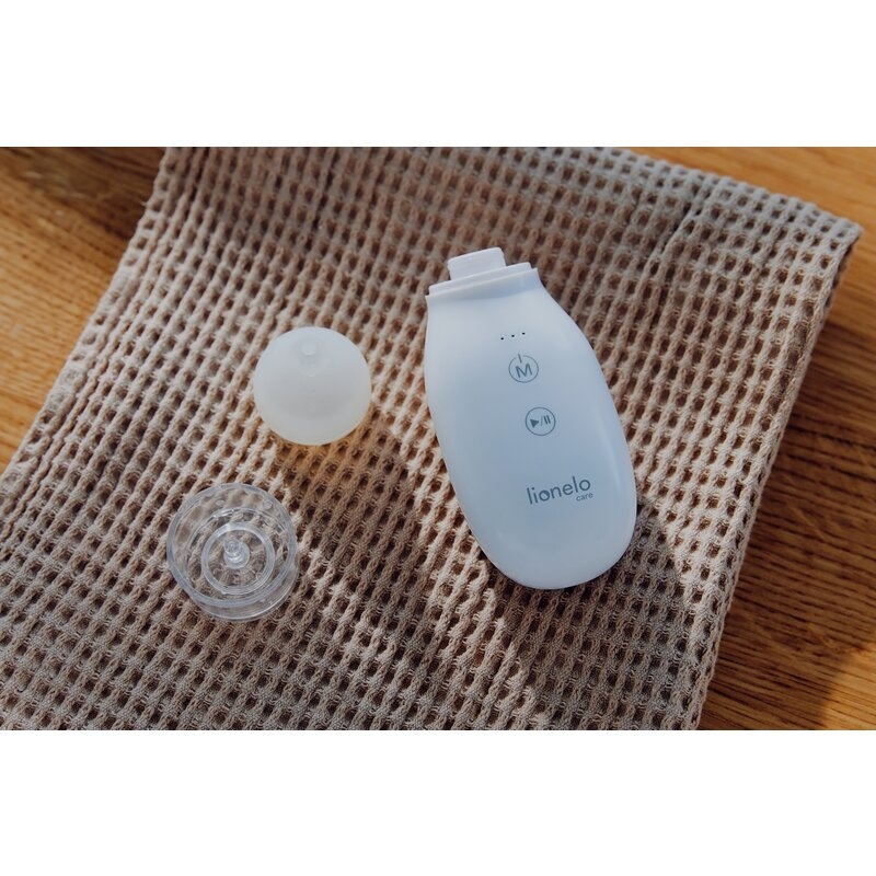 Aspirator nazal, Lionelo, Babyair, Cu forta de aspiratie reglabila in 3 trepte, Usor si portabil, Fara fir, Cu 2 varfuri din silicon, Silentios, 0 luni+, White