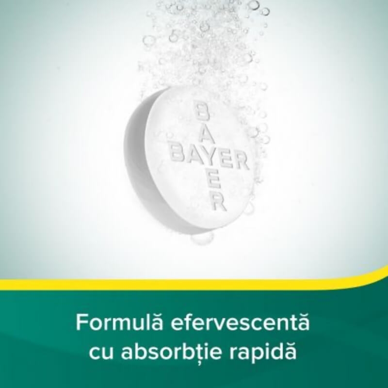 Aspirin Plus C, 400 mg/240 mg, 10 comprimate efervescente, Bayer