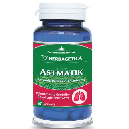 Astmatik, 60 capsule, Herbagetica Astmatik, 60 capsule, Herbagetica