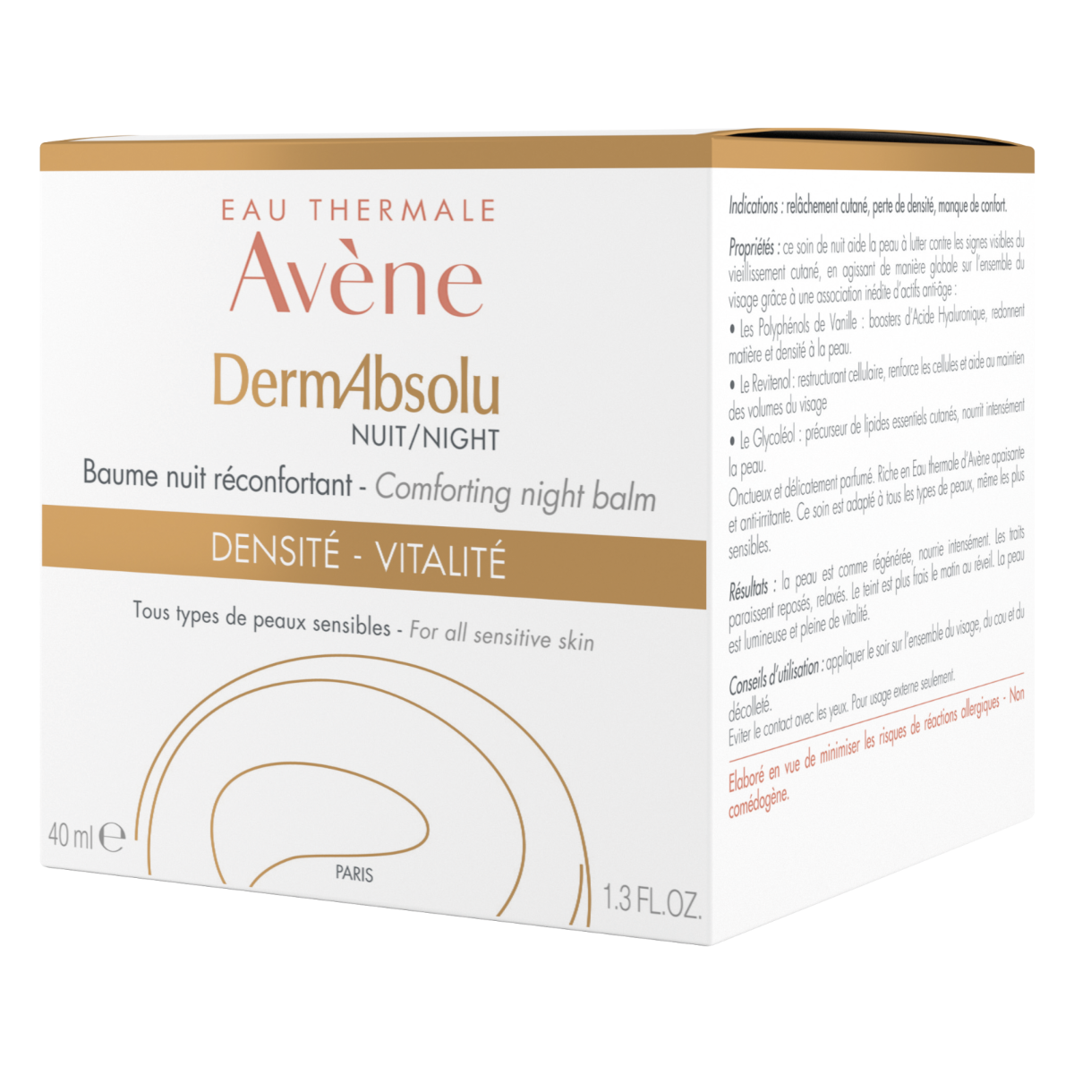 DermAbsolu balsam de noapte reconfortant, 40ml, Avene