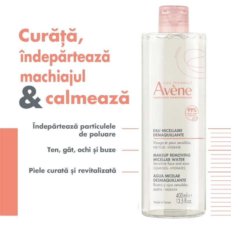 Apa micelara demachianta, 400 ml, Avene