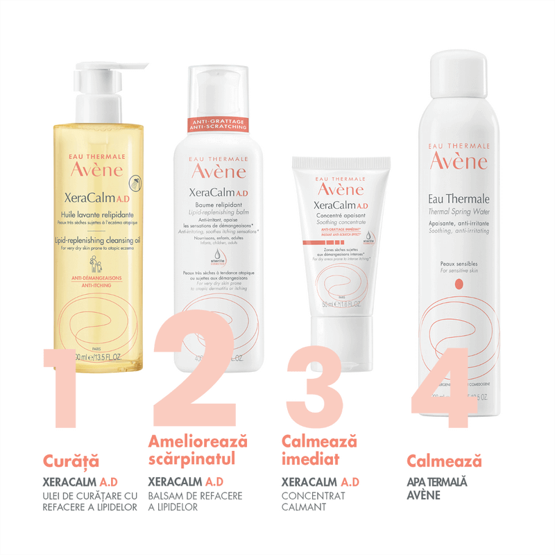 Balsam relipidant pentru pielea uscata predispusa la dermatita atopica sau prurit XeraCalm AD, 400 ml, Avene