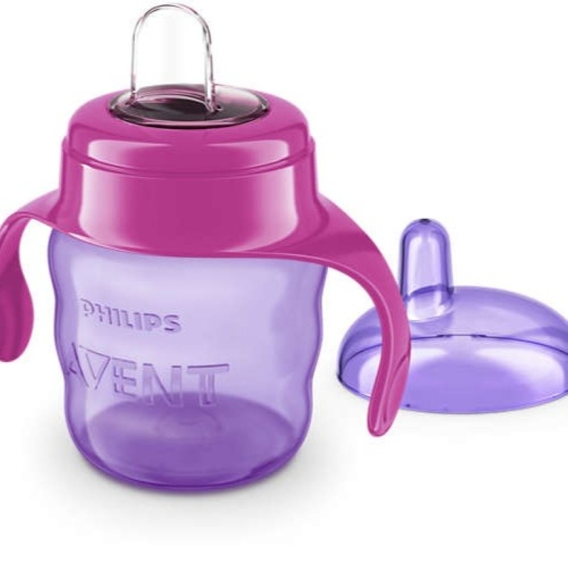 Cana fete cu tetina moale si manere +6 luni SCF551/03, 200ml, Avent