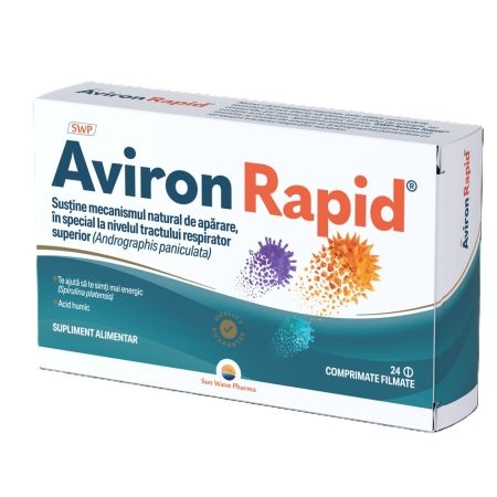 Aviron Rapid, 24 comprimate filmate, Sun Wave Pharma