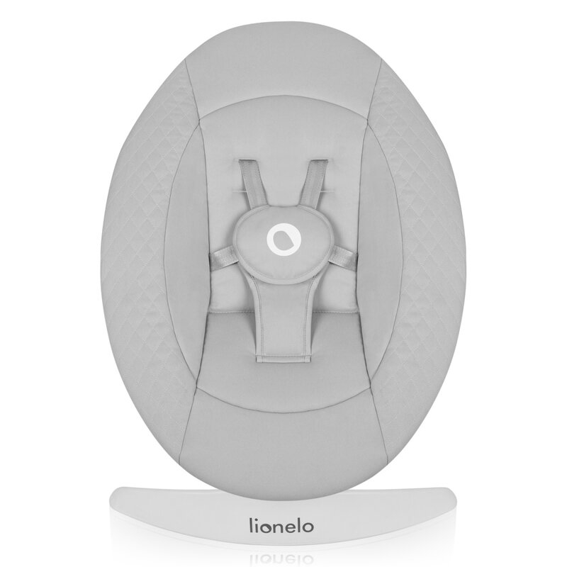 Balansoar, Lionelo, Iris, 2 in 1, Rotire 360 grade, Electric, Cu 3 moduri de leganare, Cu 5 trepte de viteza, Cu 3 pozitii de inclinare, Pana la 9 kg, Gri