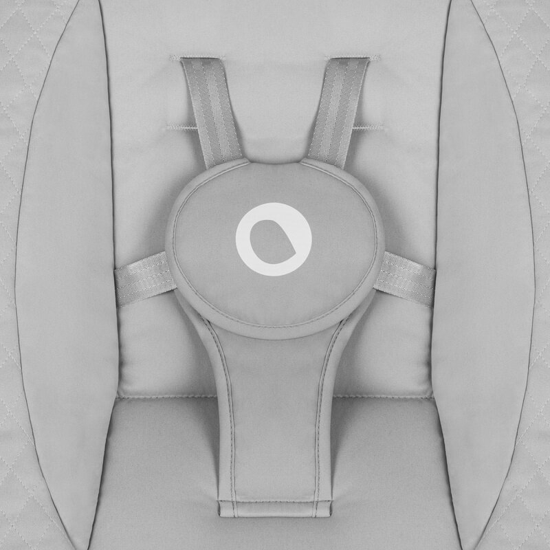 Balansoar, Lionelo, Iris, 2 in 1, Rotire 360 grade, Electric, Cu 3 moduri de leganare, Cu 5 trepte de viteza, Cu 3 pozitii de inclinare, Pana la 9 kg, Gri