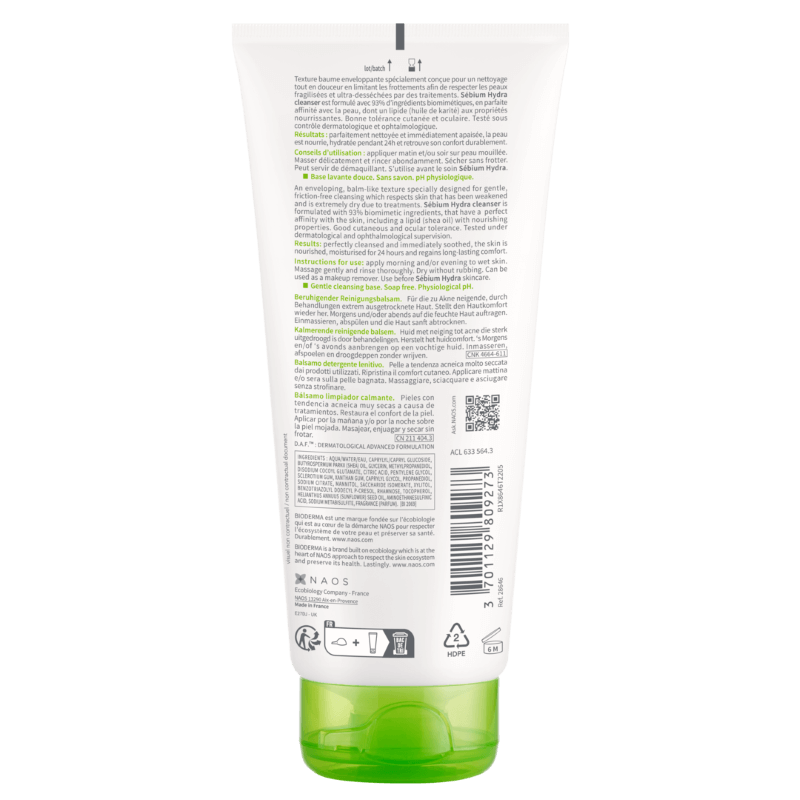 Balsam de curatare Sebium Hydra Cleanser, 200 ml, Bioderma