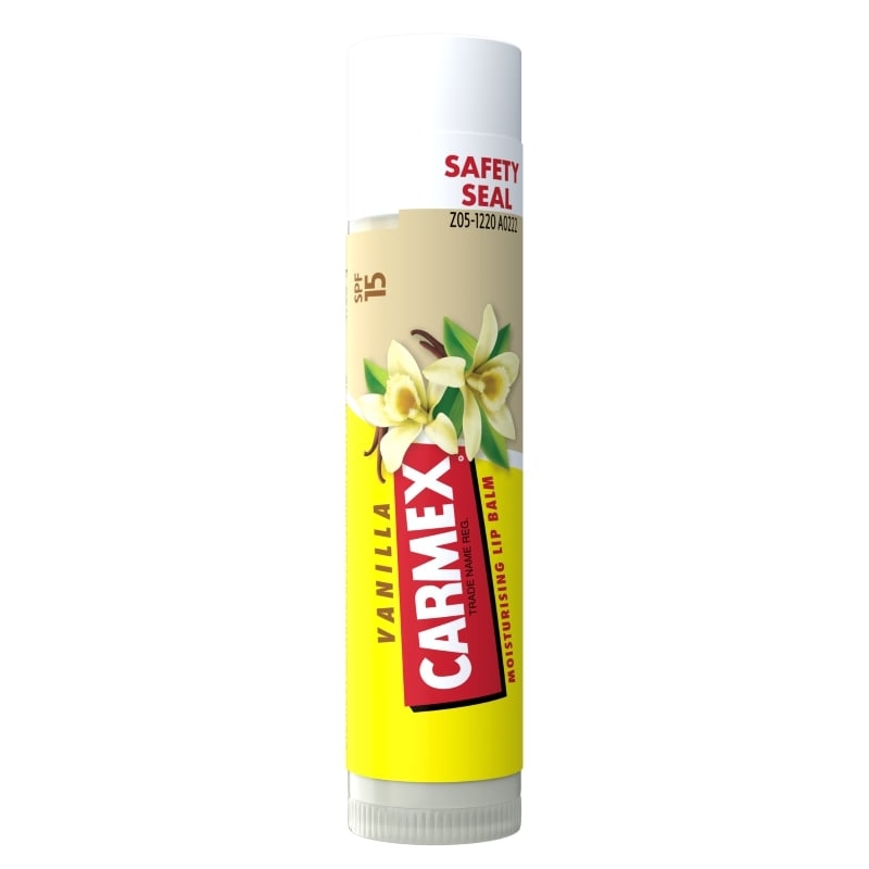 Balsam reparator pentru buze uscate si crapate cu aroma de vanilie SPF 15, 4.25 g, Carmex