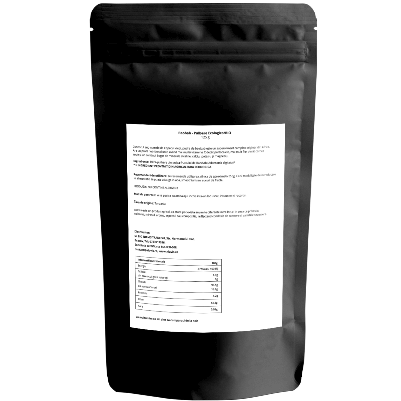 Baobab pulbere ecologica, 125 g, Niavis
