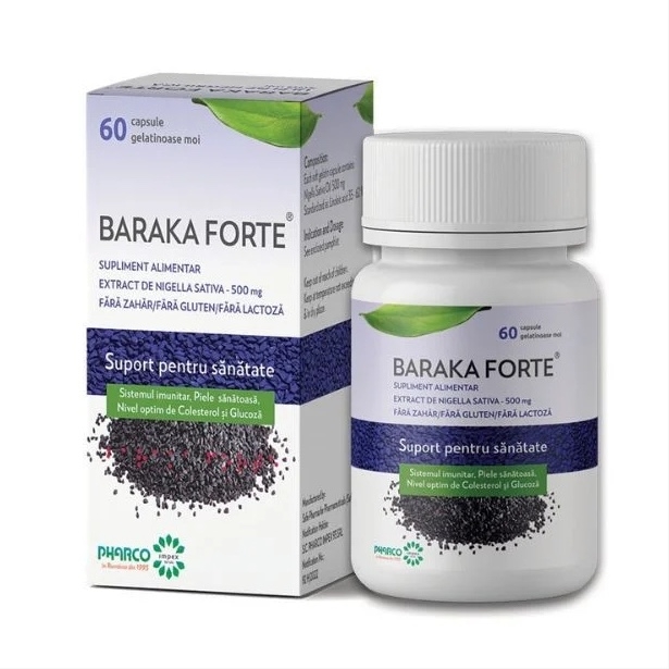 Baraka Forte, 500 mg, 60 capsule moi, Pharco Baraka Forte, 500 mg, 60 capsule moi, Pharco