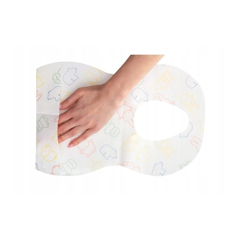 Bavete de unica folosinta, Bocioland, Cu buzunar, Set de 10 bucati, Multicolor
