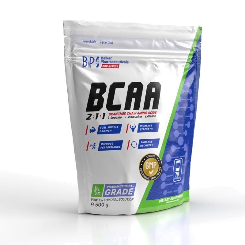 BCAA 2:1:1 pulbere pentru solutie orala, 500 g, Balkan Pharmaceuticals