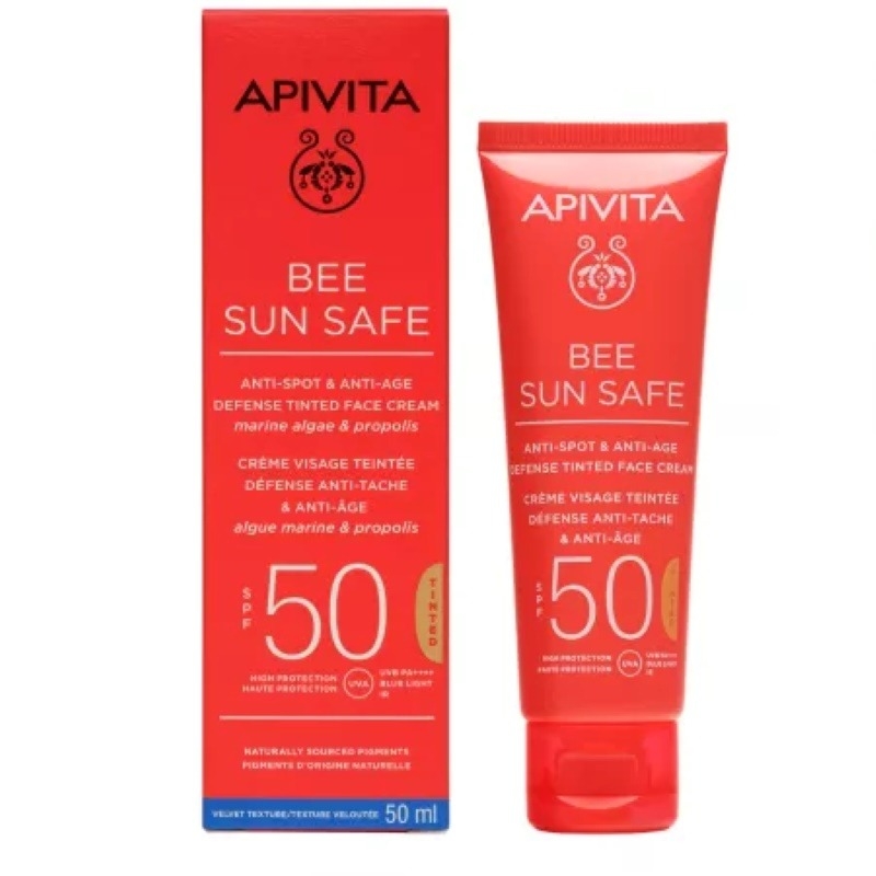 Bee Sun Safe crema coloranta anti-pete SPF 50+, 50ml, Apivita