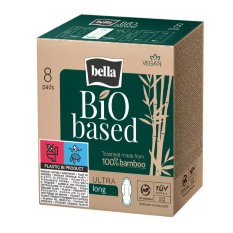 Absorbante igienice Bio based Long, 8 bucati, Bella