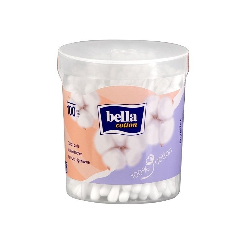 Bella Betisoare igienice Cutie de plastic rotunda 100buc