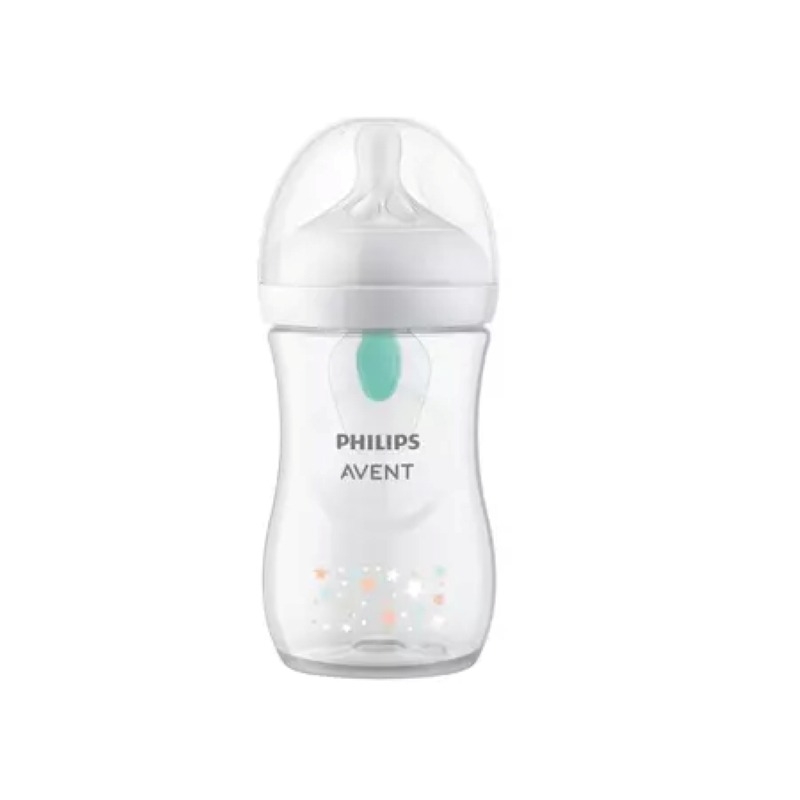 Biberon cu dispozitiv anticolici AirFree Natural Response, +1 luna, model ursuleti, 260 ml, SCY673/82, Philips Avent