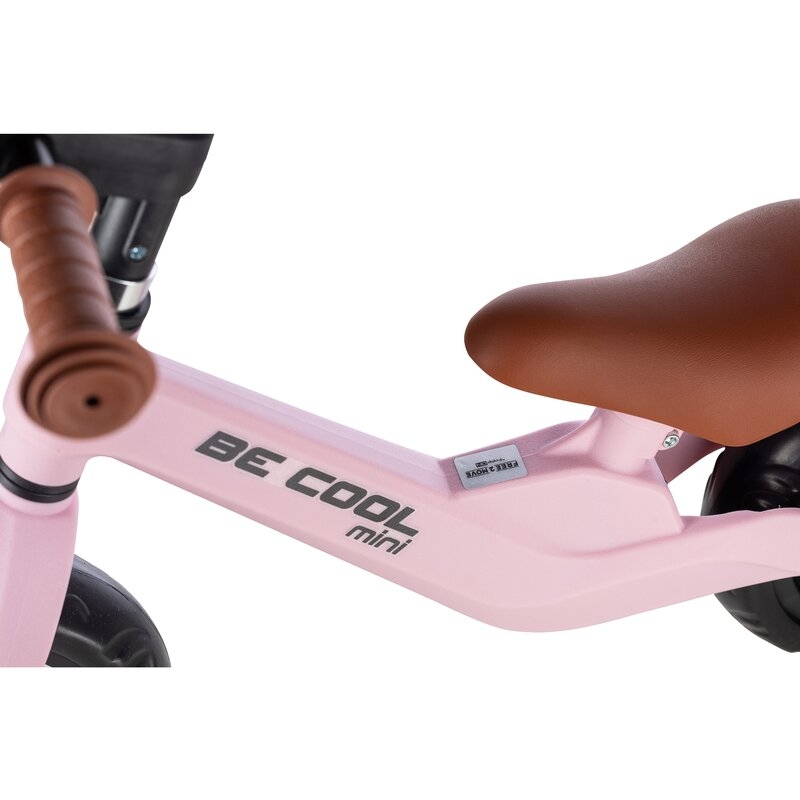 Bicicleta fara pedale, FreeON, Be Cool Mini, Cu ghidon si sa reglabile, Roti din EVA, Pana in 30 Kg, Roti 8 inch, 12 luni+, Roz