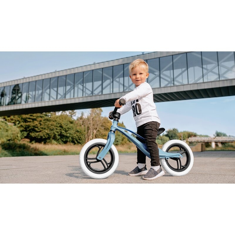 Bicicleta fara pedale, Lionelo, Bart, Usoara, Cu cadru din magneziu, Cu ghidon si sa reglabile, Greutate 3 Kg, 12 inch, Conform cu standardul european de securitate EN71, Blue Violet