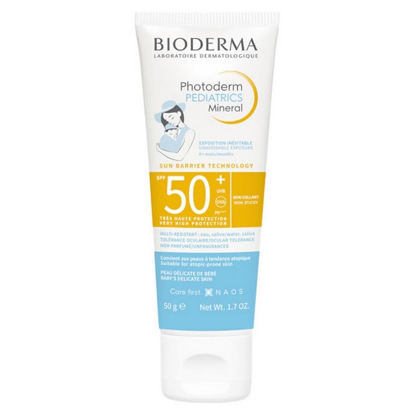 Crema minerala protectie solara pentru copii Photoderm Pediatrics, SPF 50+, 50g, Bioderma