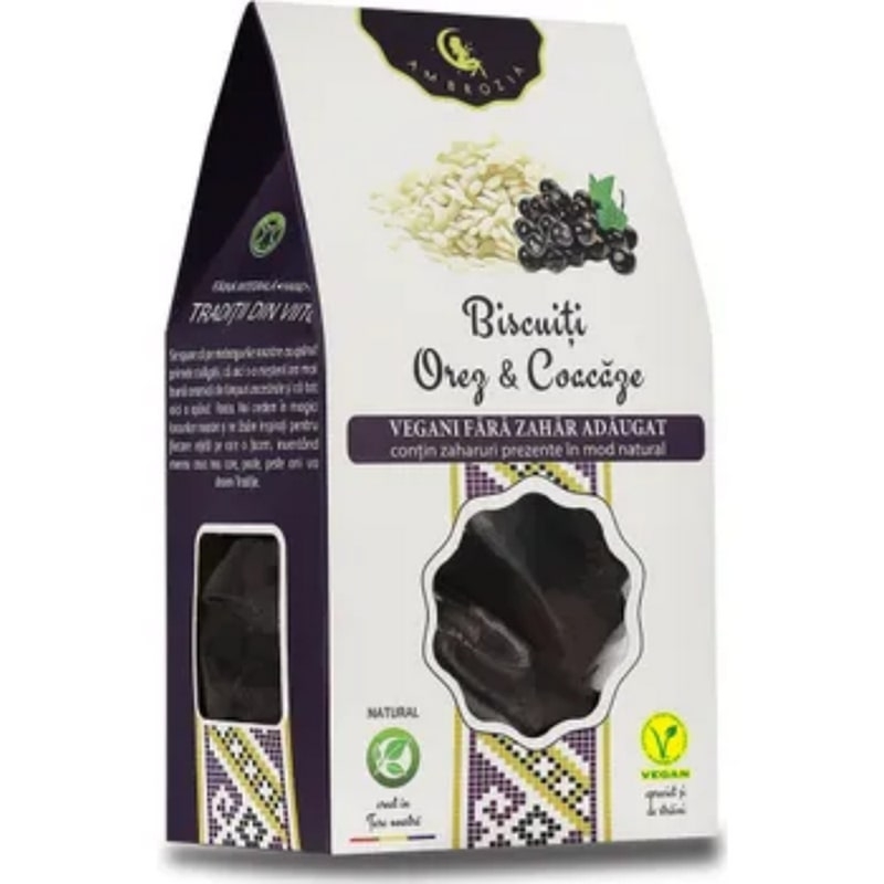 Biscuiti cu orez si coacaze, 130 g, Hiper Ambrozia