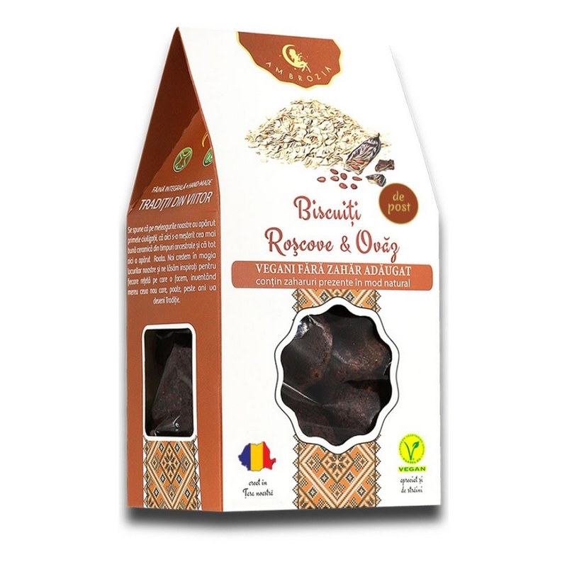 Biscuiti cu roscove si ovaz, 130 g, Hiper Ambrozia