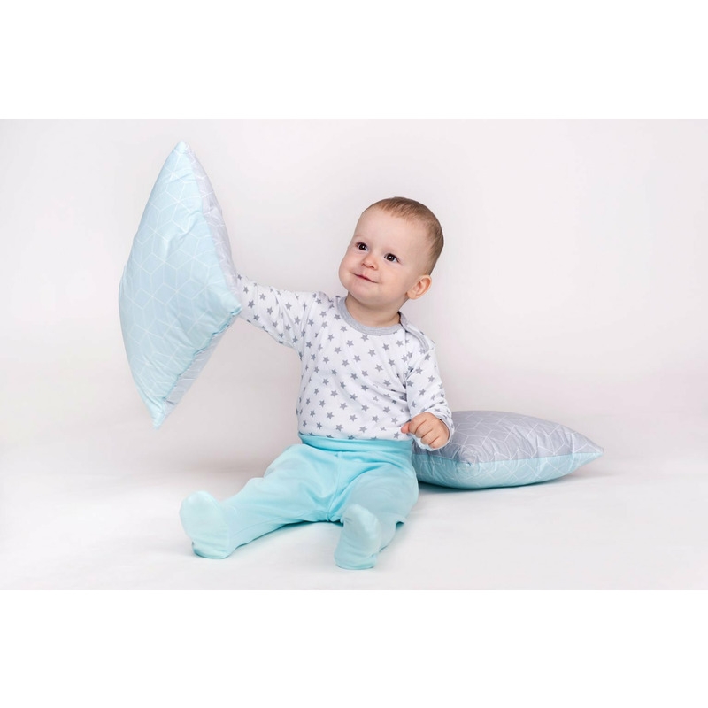 Bluza cu maneca lunga, Cu capse, Marime 56, Din bumbac 100%, New Baby, Classic II Grey with stars