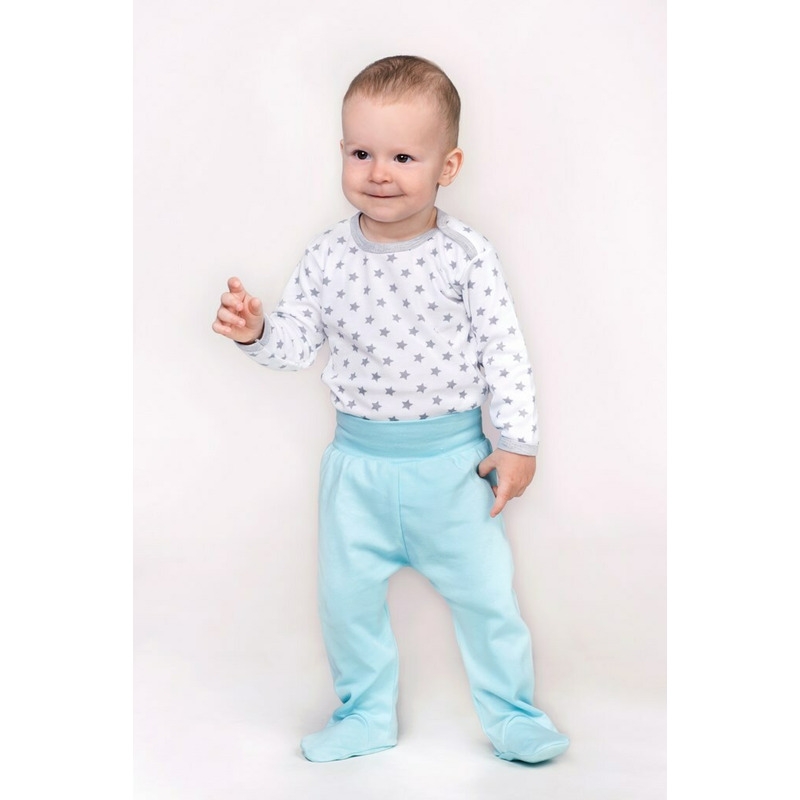 Bluza cu maneca lunga, Cu capse, Marime 56, Din bumbac 100%, New Baby, Classic II Grey with stars