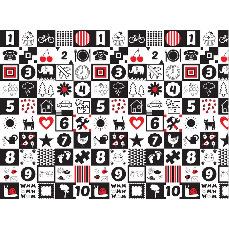 Bocioland - Covoras de joaca Happy Day, Pliabil, Protectie impotriva loviturilor, Dimensiune mare, 200 x 150 cm, Cu Imprimeu pe ambele parti, Potrivit pentru utlizare atat in interior, cat si in exterior