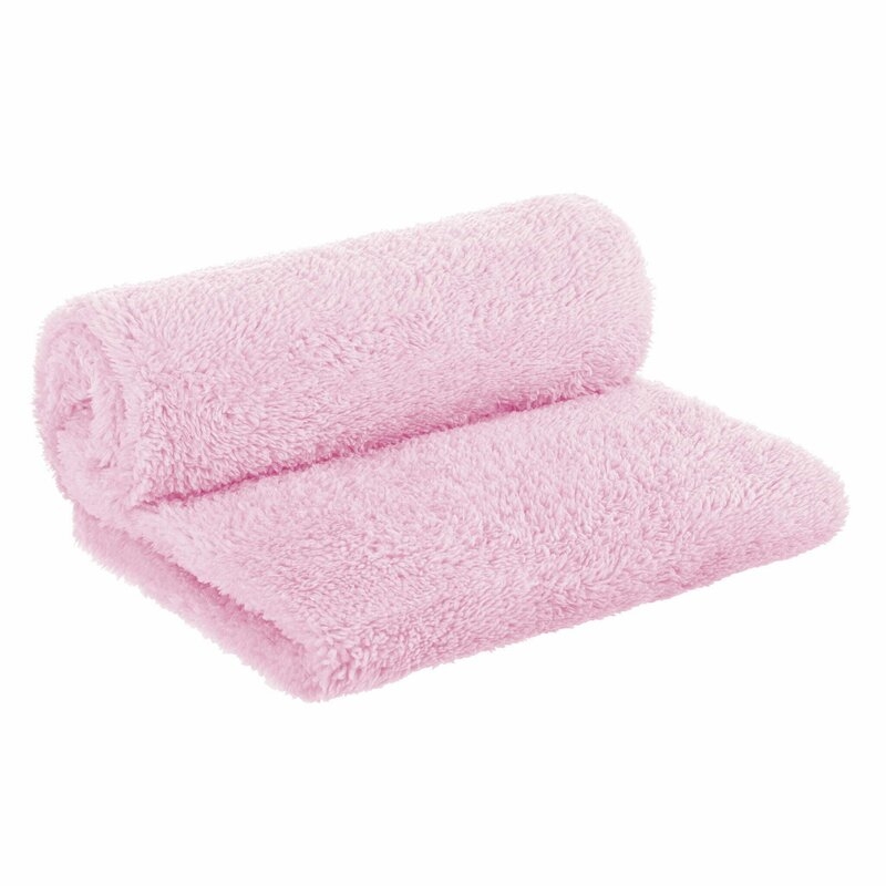 Bocioland - Paturica pufoasa pentru copii, Din fleece, 80 x 100 cm, Pink