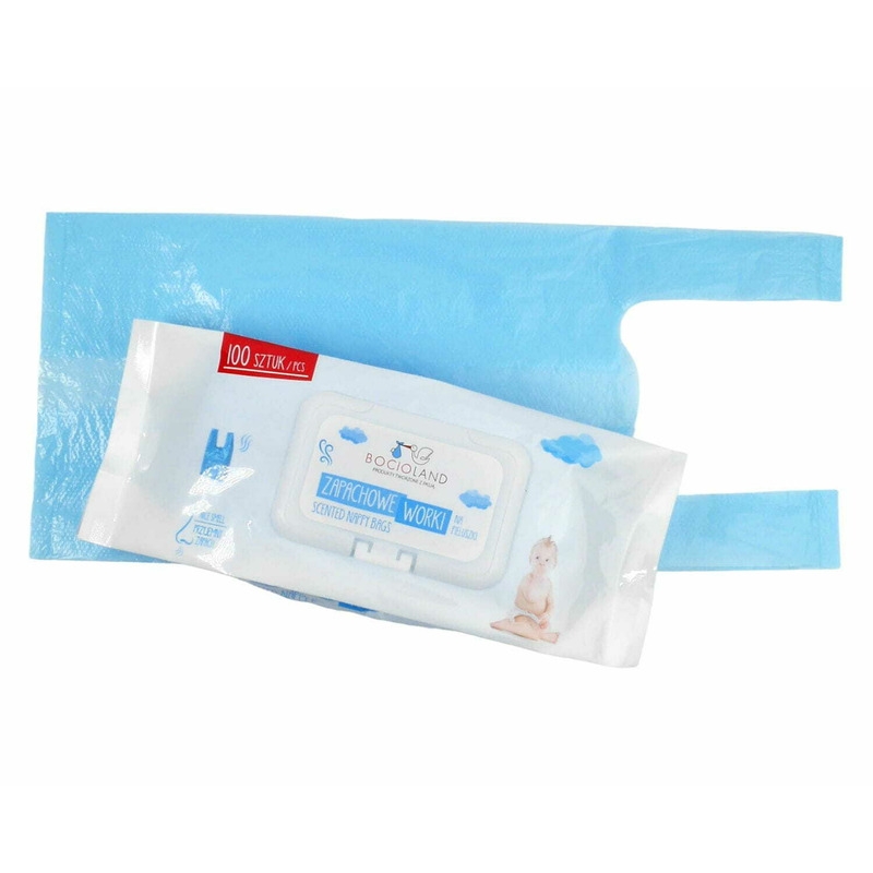 Bocioland - Set 100 bucati saci parfumati pentru scutece folosite