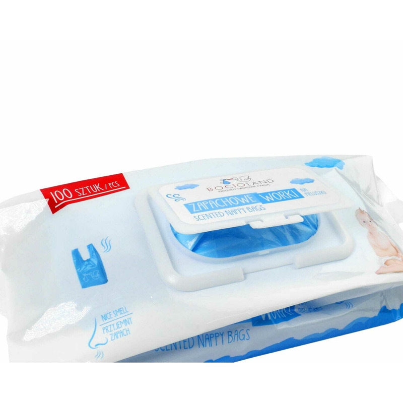 Bocioland - Set 100 bucati saci parfumati pentru scutece folosite