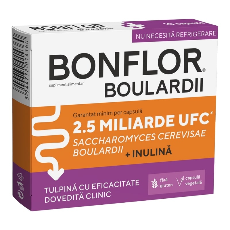 Bonflor Boulardii, 10 capsule, Fiterman Pharma