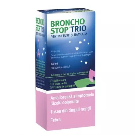 Bronchostop - Trio pentru tuse si raceala solutie orala 120ml