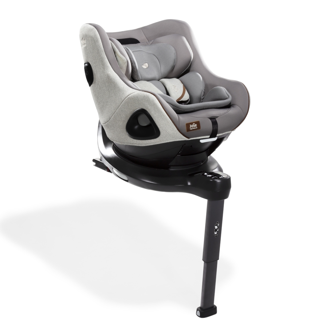 Set scaun auto rotativ i-Size Joie i-Harbour Signature Oyster, 40-105 cm + Baza i-Size i-Base Encore, testat ADAC si certificat R129, Joie
