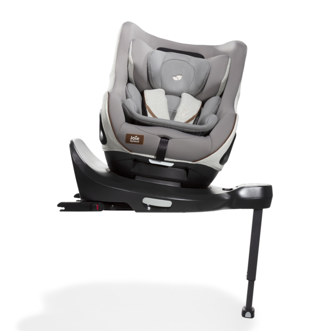 Set scaun auto rotativ i-Size Joie i-Harbour Signature Oyster, 40-105 cm + Baza i-Size i-Base Encore, testat ADAC si certificat R129, Joie