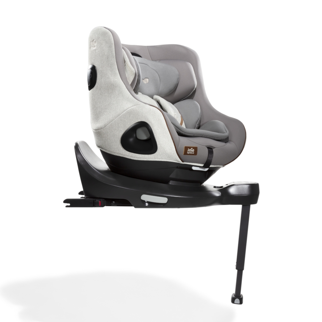 Set scaun auto rotativ i-Size Joie i-Harbour Signature Oyster, 40-105 cm + Baza i-Size i-Base Encore, testat ADAC si certificat R129, Joie