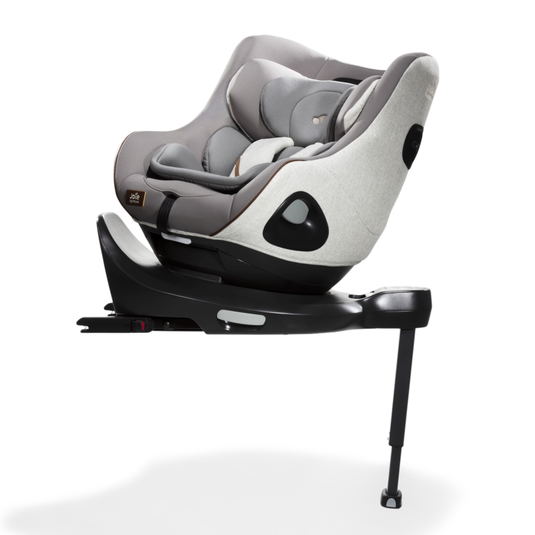 Set scaun auto rotativ i-Size Joie i-Harbour Signature Oyster, 40-105 cm + Baza i-Size i-Base Encore, testat ADAC si certificat R129, Joie