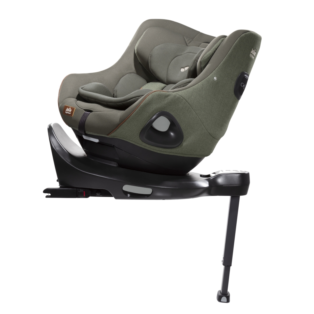 Set scaun auto rotativ i-Size Joie i-Harbour Signature Pine, 40-105 cm + Baza i-Size i-Base Encore, testat ADAC si certificat R129, Joie