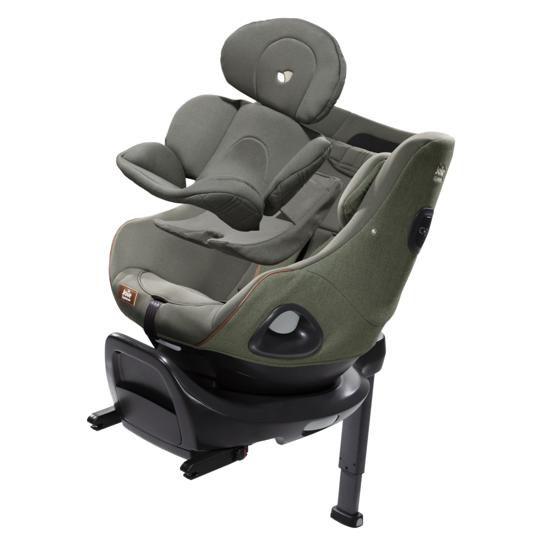 Set scaun auto rotativ i-Size Joie i-Harbour Signature Pine, 40-105 cm + Baza i-Size i-Base Encore, testat ADAC si certificat R129, Joie