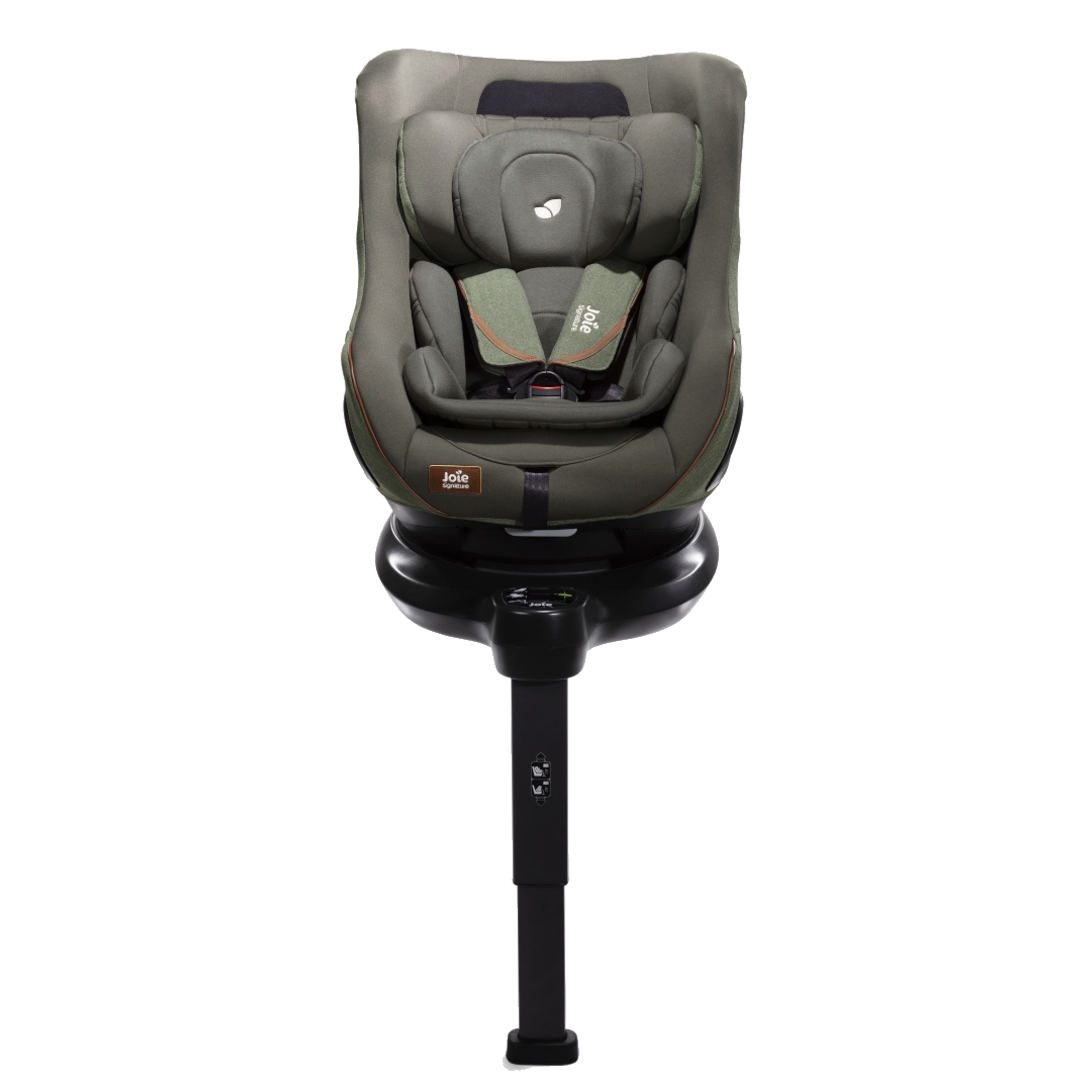 Set scaun auto rotativ i-Size Joie i-Harbour Signature Pine, 40-105 cm + Baza i-Size i-Base Encore, testat ADAC si certificat R129, Joie