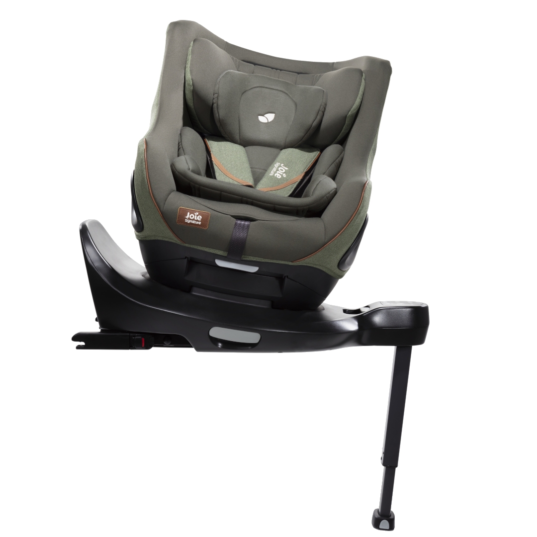 Set scaun auto rotativ i-Size Joie i-Harbour Signature Pine, 40-105 cm + Baza i-Size i-Base Encore, testat ADAC si certificat R129, Joie
