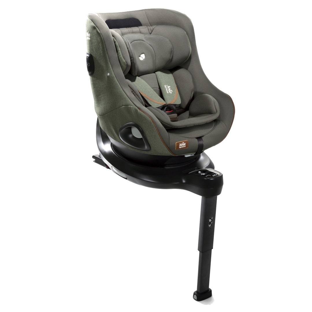 Set scaun auto rotativ i-Size Joie i-Harbour Signature Pine, 40-105 cm + Baza i-Size i-Base Encore, testat ADAC si certificat R129, Joie