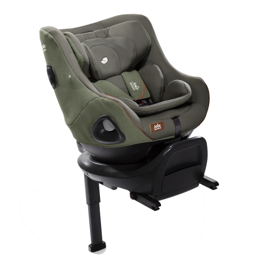 Set scaun auto rotativ i-Size Joie i-Harbour Signature Pine, 40-105 cm + Baza i-Size i-Base Encore, testat ADAC si certificat R129, Joie