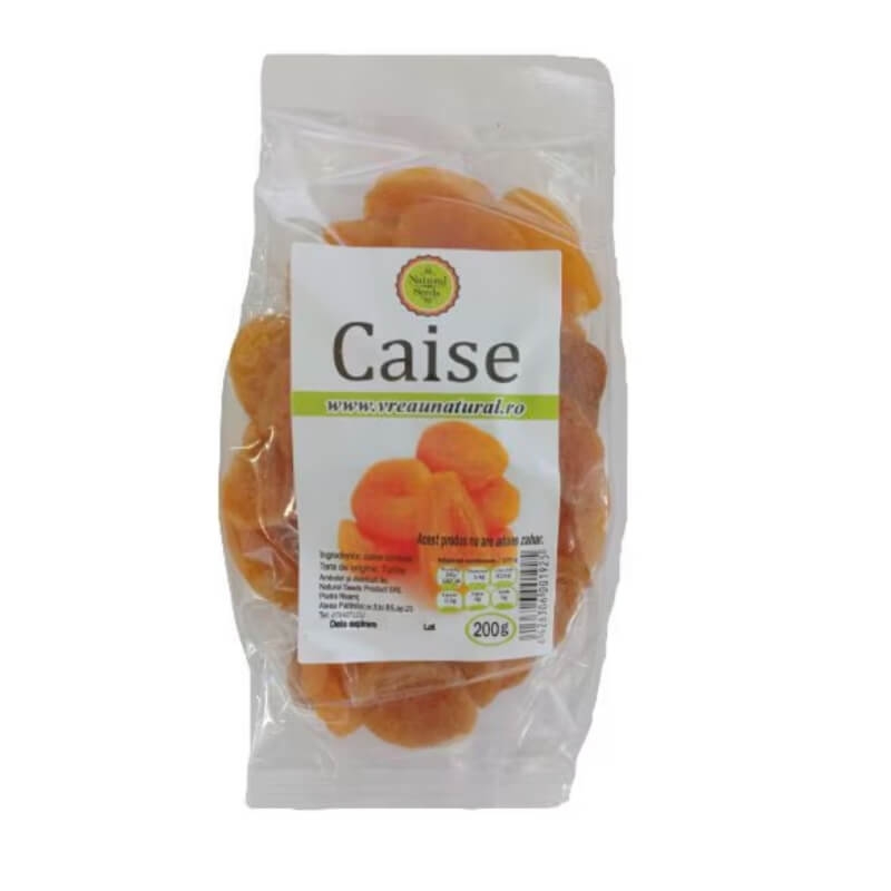 Caise deshidratate, 200 g, Natural Seeds