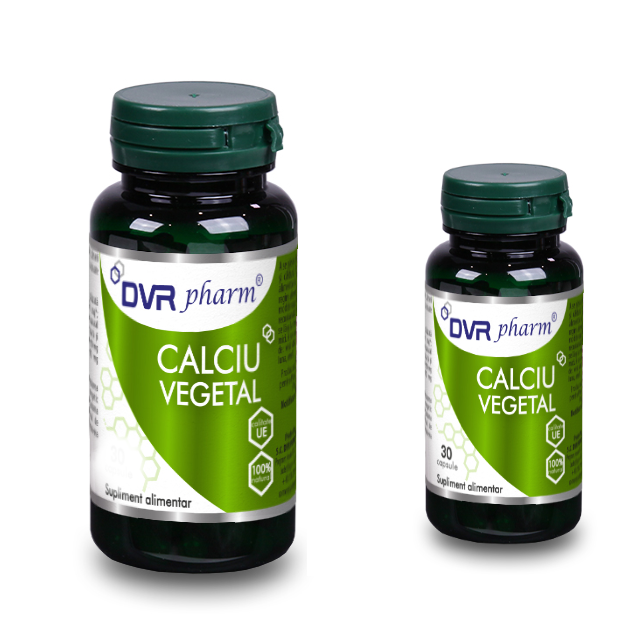 Calciu vegetal pachet, 60caps + 30caps, DVR Pharm