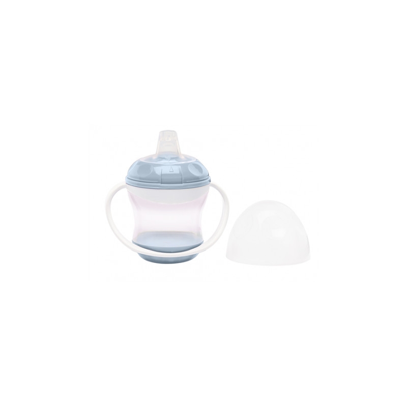 Cana anti-curgere cu capac si manere Baby blue