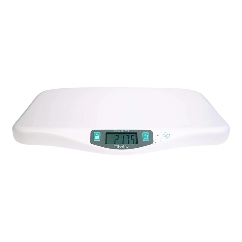 Cantar pentru bebelusi, BBluv, Kilo, Digital, Foarte precis, Unitati de masura kg, lb, oz, Pana la 20 kg, Cu functie de precizie cand se misca bebe, Ecran LCD, WHite