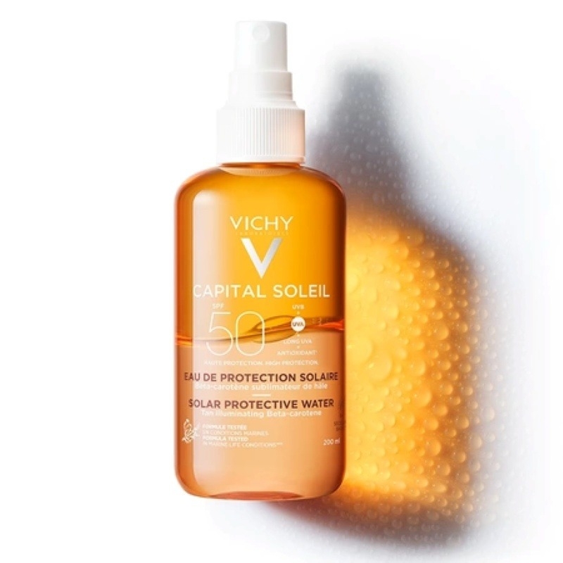 Capital Soleil apa cu protectie solara pentru bronz sporit SPF 50+, 200ml, Vichy